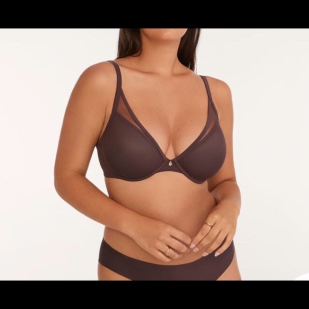 NWT ThirdLove Classic Contour Plunge Bra 34D (Fig)
